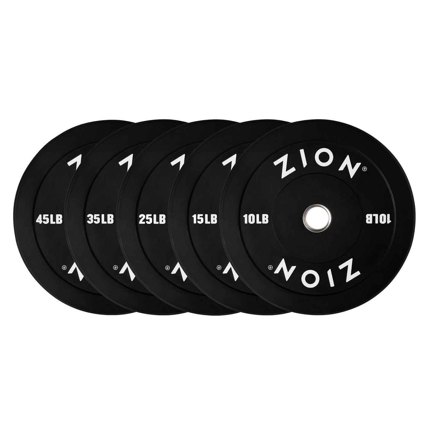 The Onyx 10-45 LB Rubber Bumper Plates